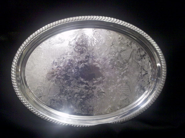 Rental store for TRAY, SILVER OVAL LG BEADED in Omaha NE