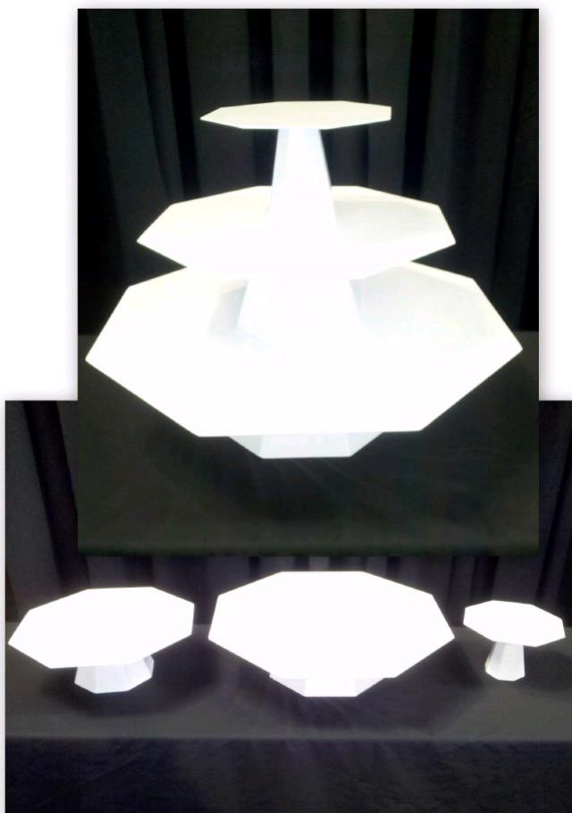Where to find OCTAGON CUPCAKE STAND, 3-Pc White in Omaha