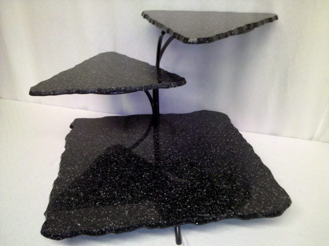 Rental store for 3-STONE  LARGE  TRAY SET W STAND in Omaha NE