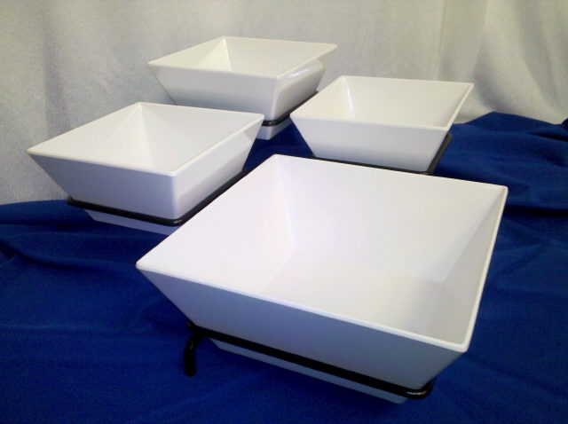 Rental store for 4-BOWL WHITE SQU W STAND in Omaha NE