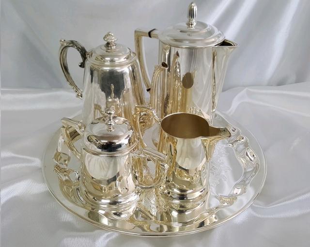 Rental store for COFFEE SERVICE, 4-PC LACE SILVER in Omaha NE