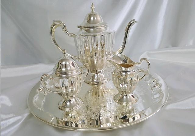 Rental store for COFFEE SERVICE, 4-PC SCALLOP SILVER in Omaha NE