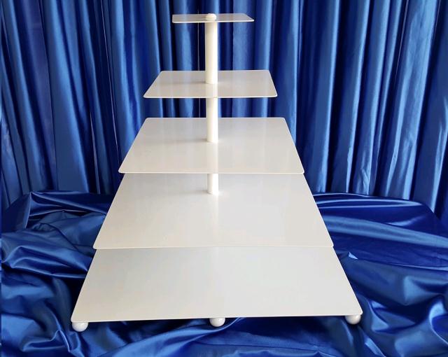 Rental store for CUPCAKE STAND, SQU White 5-Tier in Omaha NE