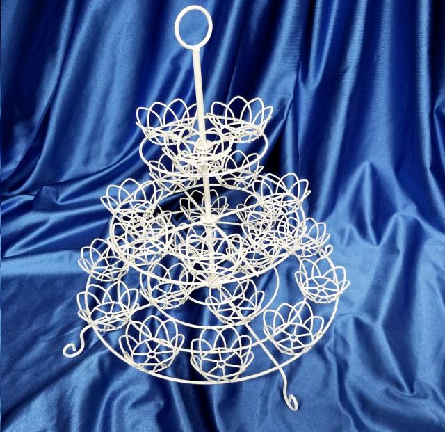 Rental store for CUPCAKE STAND, 3 TIER LACE  24 in Omaha NE