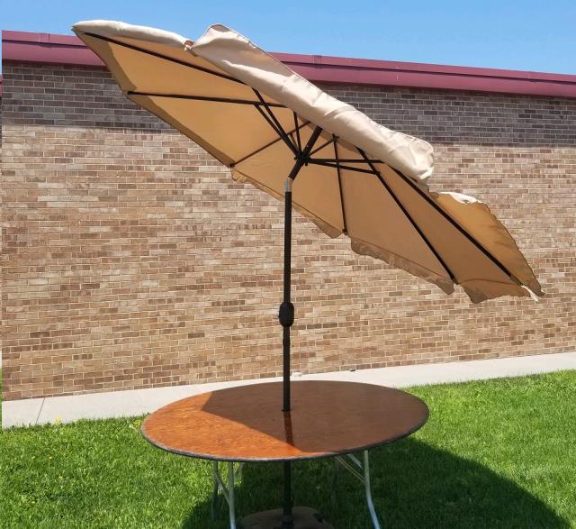 Where to find MARKET UMBRELLA, 9 FT KHAKI in Omaha