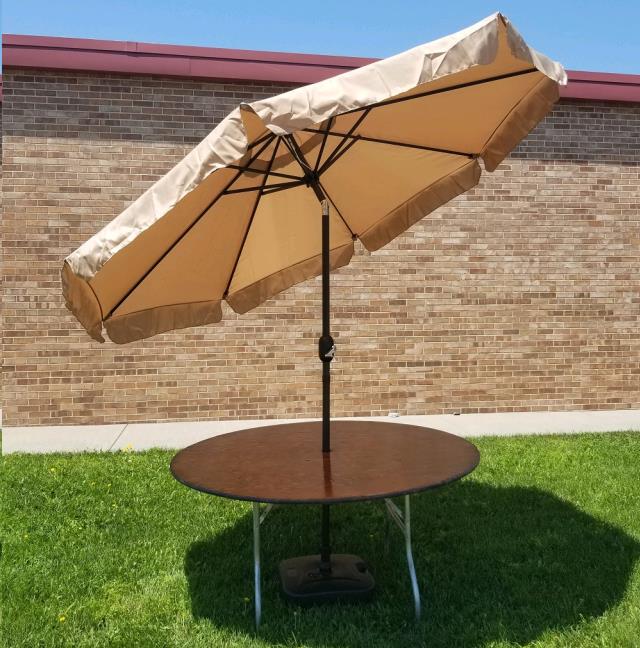 Where to find MARKET UMBRELLA, 9 FT KHAKI in Omaha