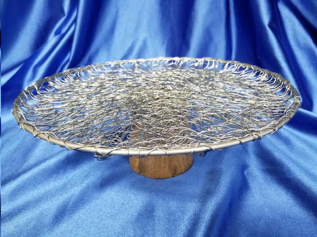 Where to find WIRE WOOD CAKE STAND in Omaha