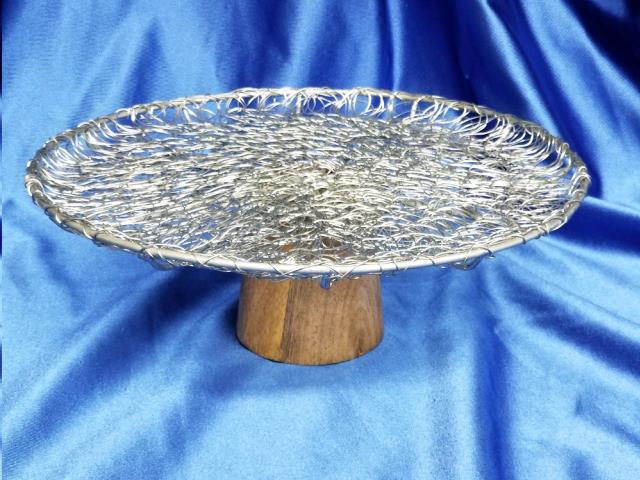 Rental store for WIRE   WOOD CAKE STAND in Omaha NE