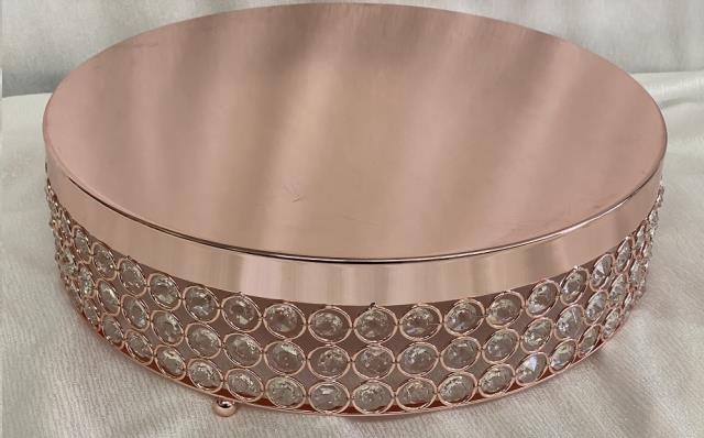 Where to find CAKE STND, Rose Gold Sprkl 13.5 Rd in Omaha