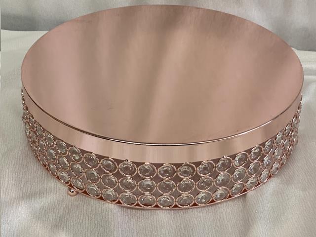 Where to find CAKE STND, Rose Gold Sprkl 13.5 Rd in Omaha