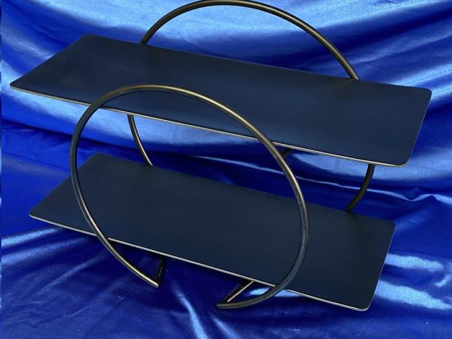 Where to find CIRCULAR BUFFET 2-TIER Black Trays in Omaha