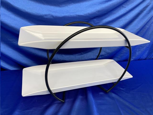 Where to find CIRCULAR BUFFET 2-TIER White Trays in Omaha