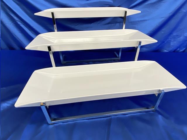 Where to find CHROME 3-TIER W WHITE TRAYS in Omaha