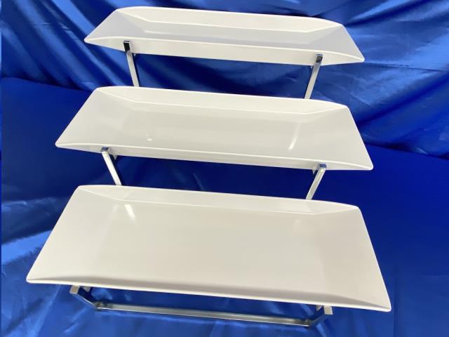 Where to find CHROME 3-TIER W WHITE TRAYS in Omaha