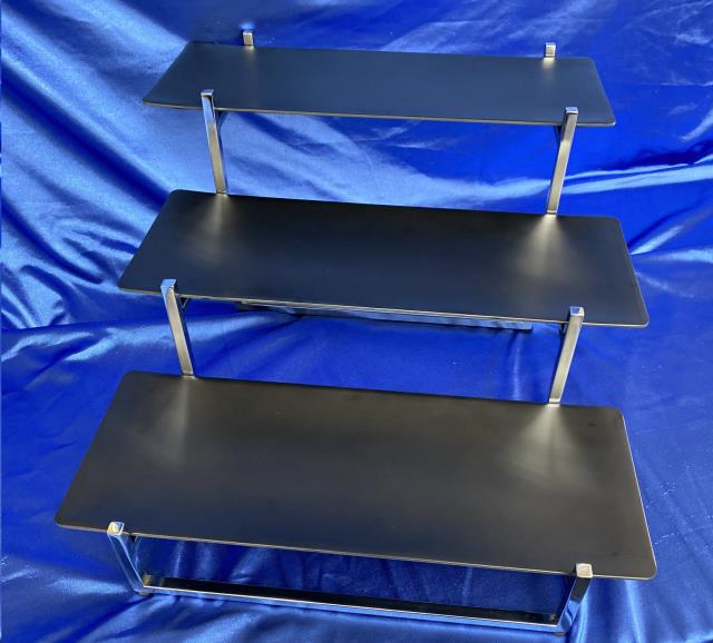 Rental store for CHROME 3-TIER W BLACK TRAYS in Omaha NE