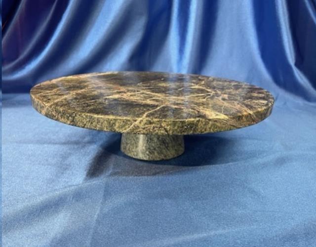 Rental store for PEDESTAL, DARK GREEN MARBLE CAKE STAND in Omaha NE