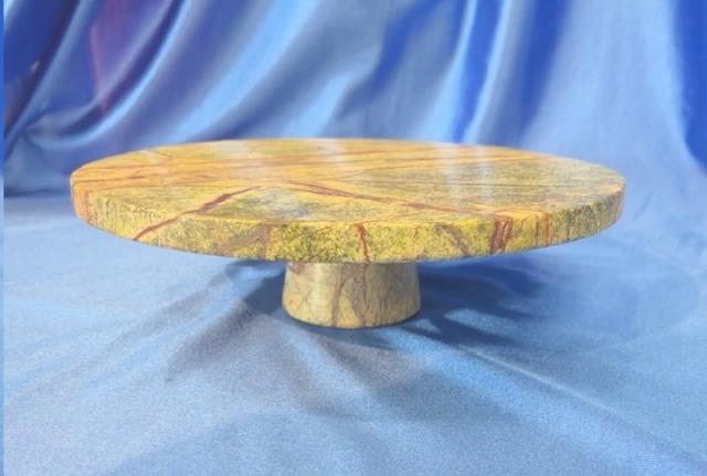 Rental store for PEDESTAL, LIGHT GREEN MARBLE CAKE STAND in Omaha NE
